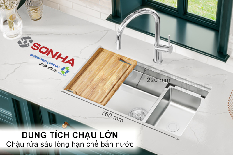 Dung tích lớn sâu lòng hạn chế bắn nước