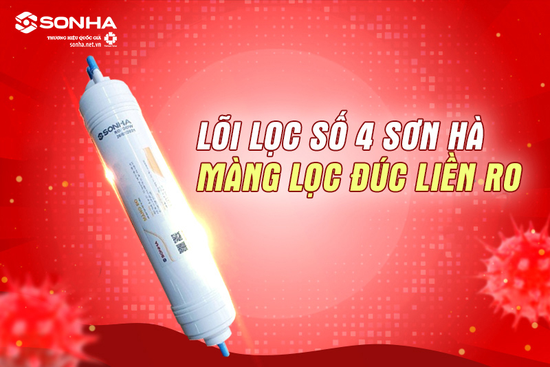 Lõi lọc Sơn Hà số 4 - màng lọc đúc liền RO chính hãng