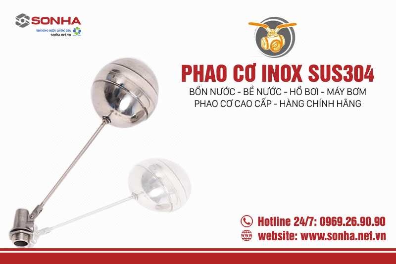 Phao cơ inox SUS304 chính hãng Sơn Hà