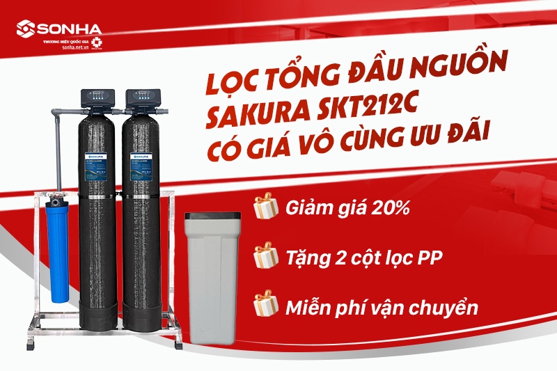 Lọc tổng đầu nguồn Sakura STK212C có mức giá vô cùng ưu đãi