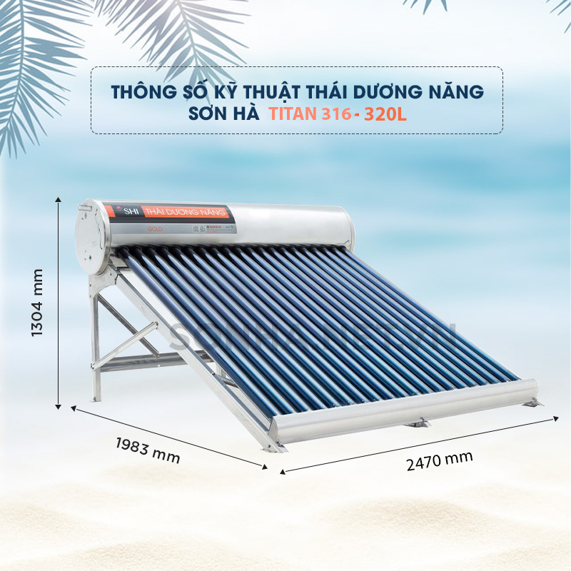 kích thước thái dương năng 316