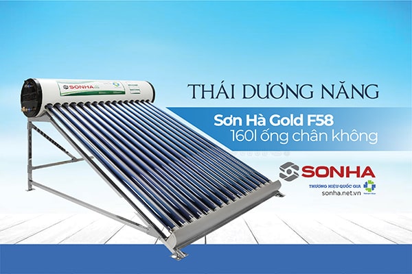 Thái dương năng Sơn Hà Gold 160l ống chân không