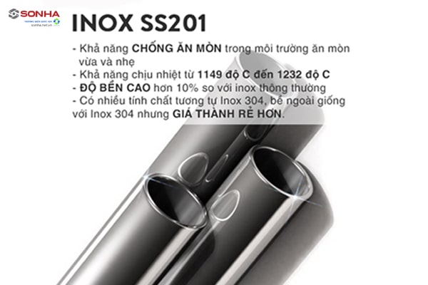 Chậu rửa Sơn Hà S72 được làm từ chất liệu inox Sus201