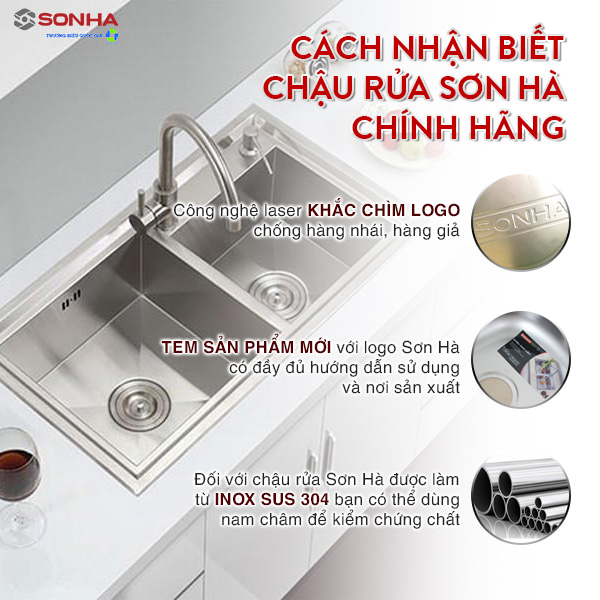 Cách nhận biết chậu rửa Sơn Hà chính hãng