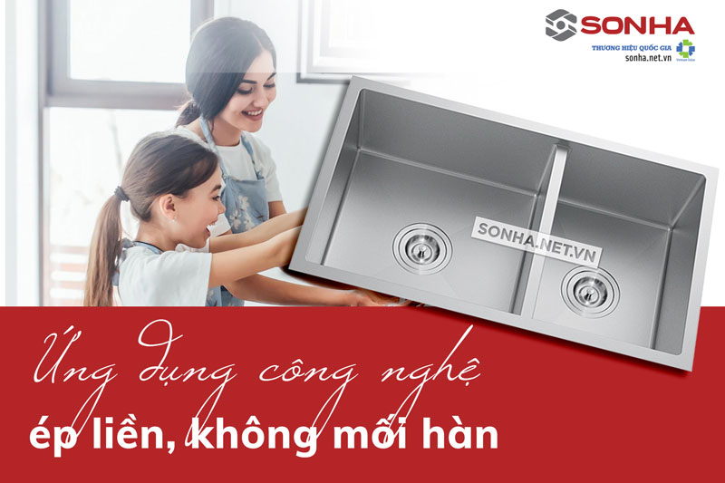 Chậu Bancoot 1603R ứng dụng công nghệ ép liền không hàn mài