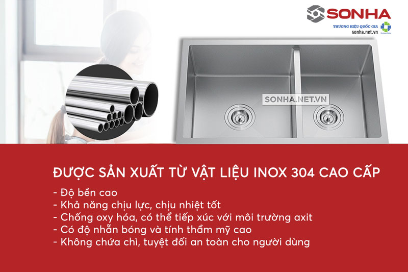 Ưu điểm chậu rửa bát 2 hố Bancoot 1603R