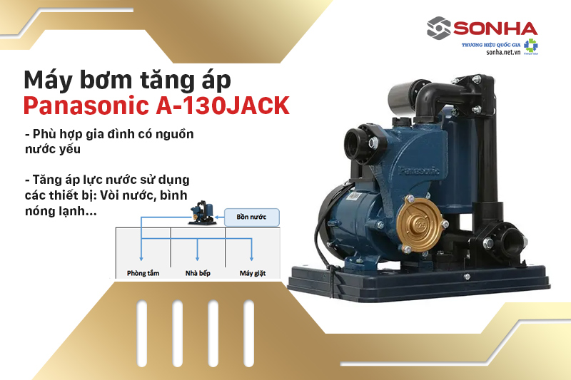 Máy bơm tăng áp Panasonic A-130JACK