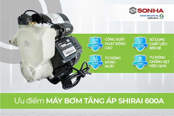 Ưu điểm máy bơm nước JLm Shirai 600A