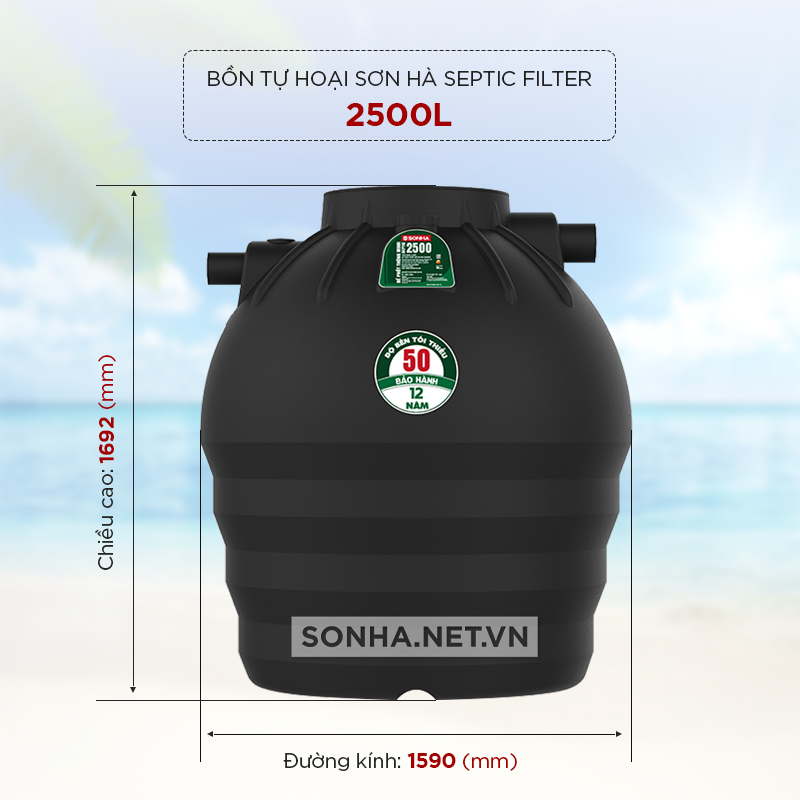 Bồn tự hoại Sơn Hà Septic Filter 2500L