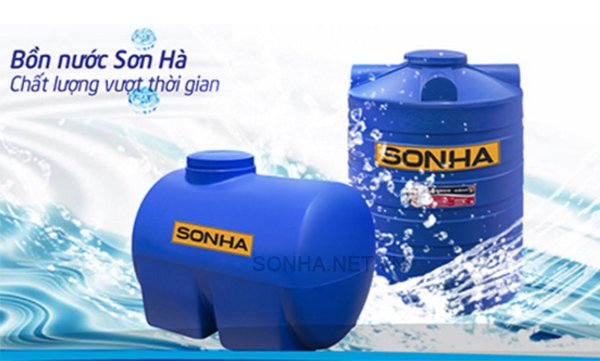 bồn nước nhựa Sơn Hà 300L ngang.