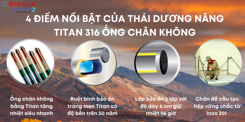 Hình ảnh cấu tạo thái dương năng 180 L