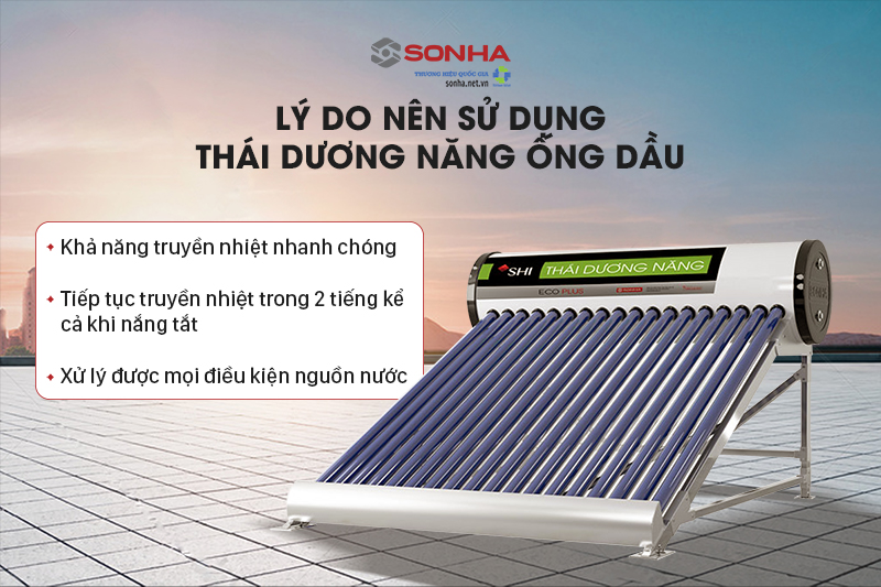 Lợi ích khi sử dụng thái dương năng ống dầu