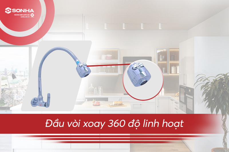 Đầu vòi Bancoot BC12B 360 độ linh hoạt