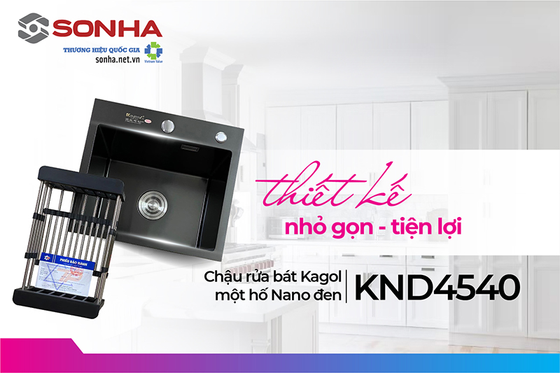 Chậu Kagol KND4540 thiết kế nhỏ gọn, tiện lợi