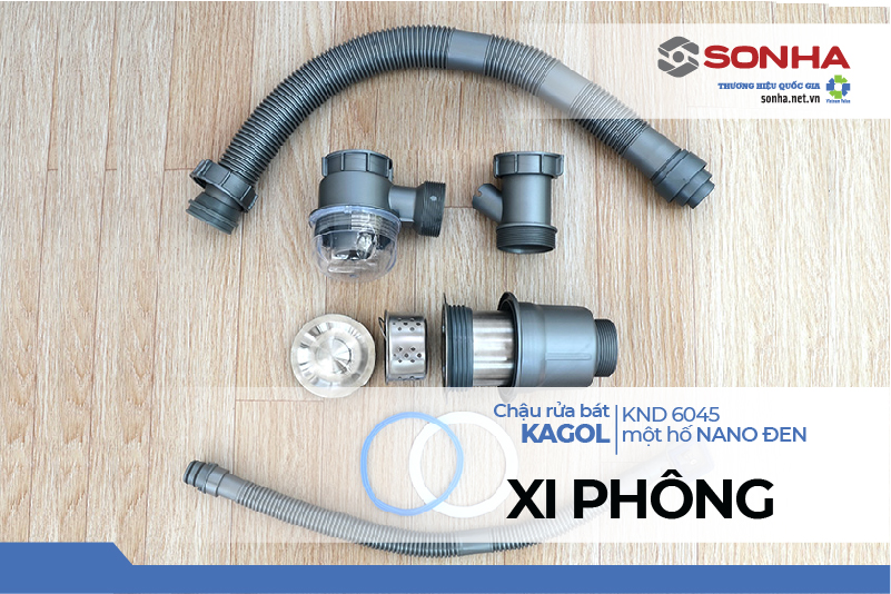 Xi phông chậu rửa bát Kagol KND6045