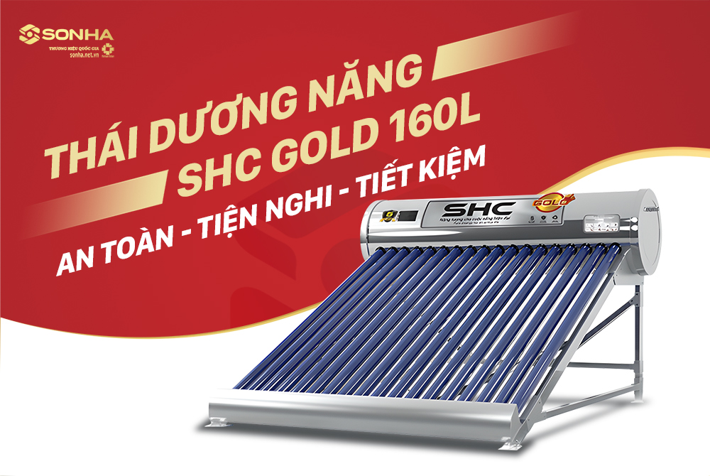 Thái dương năng SHC Gold 160l ống chân không