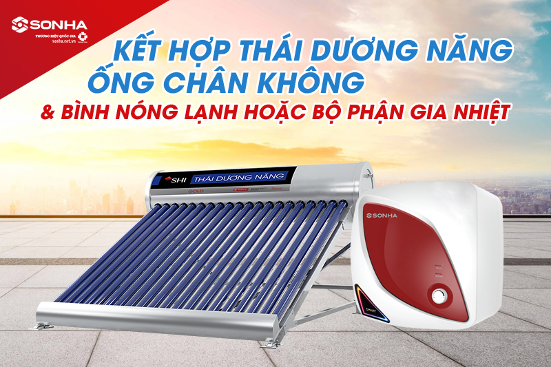 Miền Bắc sử dụng kết hợp thái dương năng với bình nóng lạnh và bộ phận gia nhiệt