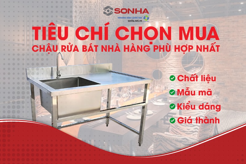 Tiêu chí chọn mua chậu rửa bát nhà hàng phù hợp nhất