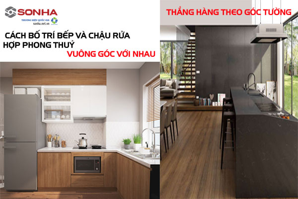 Cách bố trí bếp và chậu rửa hợp phong thuỷ