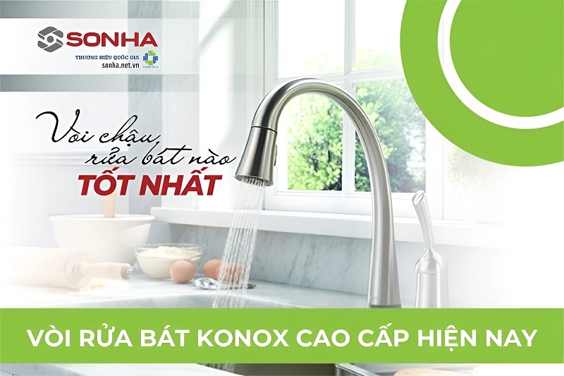 Vòi rửa bát thương hiệu Konox