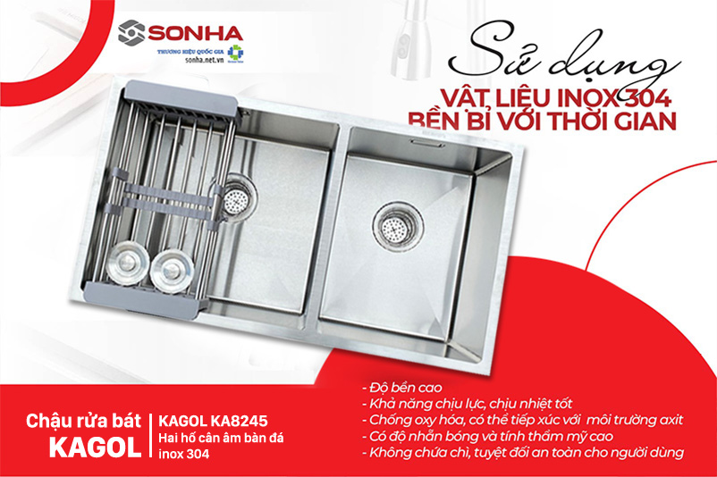 Chất liệu inox 304 siêu bền và an toàn