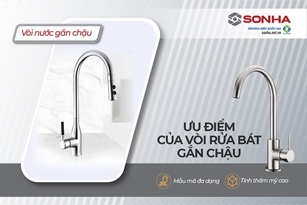 Ưu điểm vòi rửa bát nóng lạnh gắn chậu