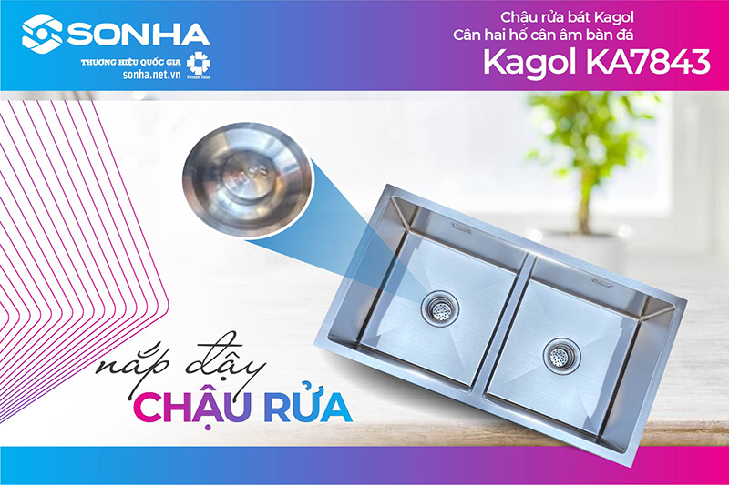 Nắp đậy chậu rửa Kagol KA7843