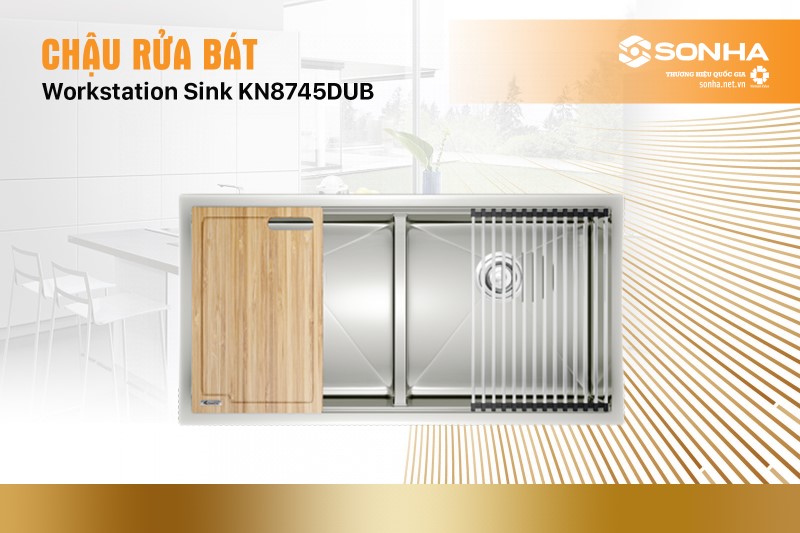 chậu rửa bát Workstation Sink-Undermount Sink KN8745DUB