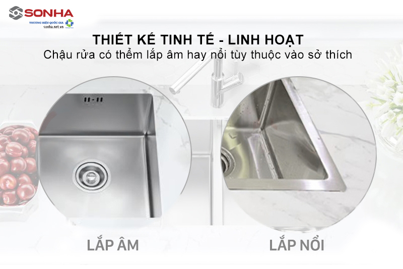 Thiết kế tối giản tinh tế, lắp đặt linh hoạt phù hợp mọi không gian