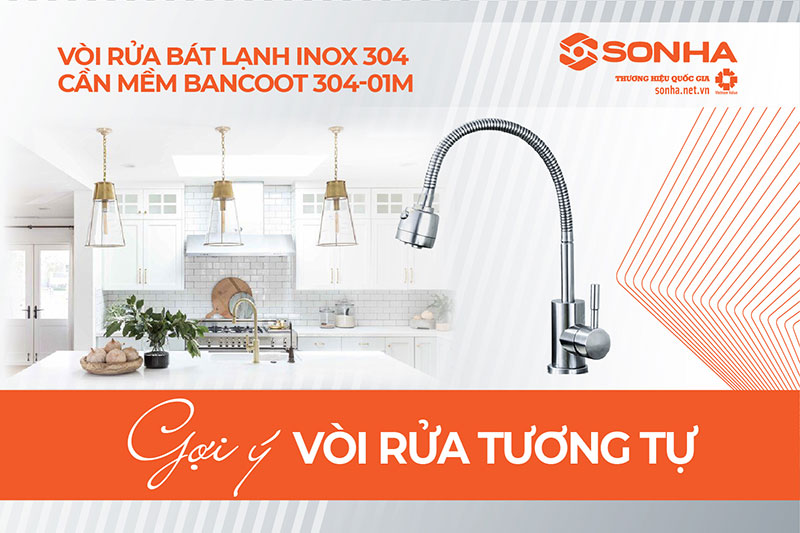 Vòi rửa bát cần mềm Bancoot 304-01M