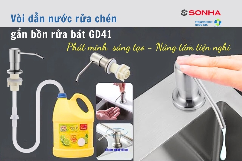 Vòi dẫn nước rửa chén GD41 - Phát minh sáng tạo, nâng tầm tiện nghi