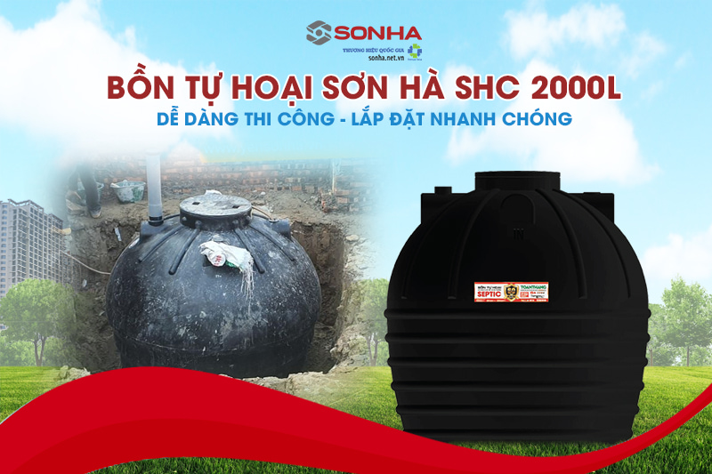 Hình ảnh thi công lắp đặt bể tự hoại septic SHC 2000L