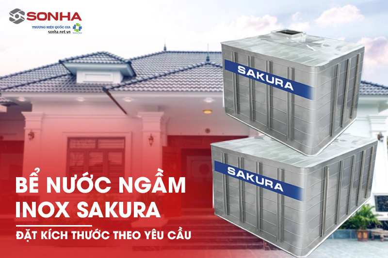 Bể ngầm inox Sakura kích thước theo yêu cầu