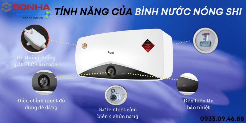 Bình nước nóng SHI ngang 30L