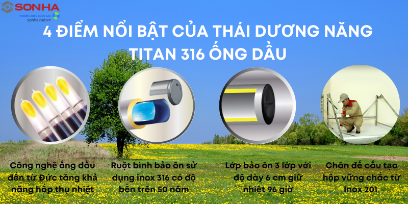 Hình ảnh cấu tạo thái dương năng 180L