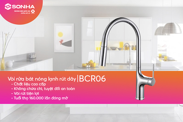 Vòi rửa bát kéo dài Bancoot BCR06