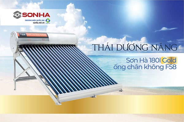 Thái dương năng Sơn Hà 180l ống chân không