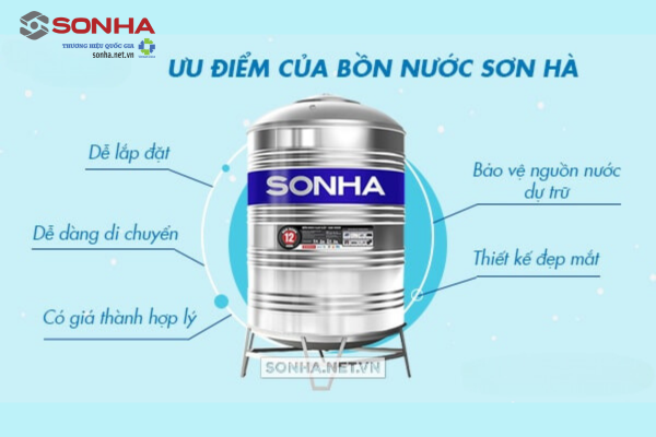 Ưu điểm của bồn nước Sơn Hà