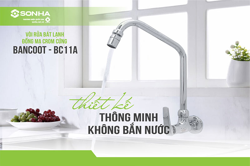 Đầu vòi Bancoot BC11A thiết kế chống bắn nước