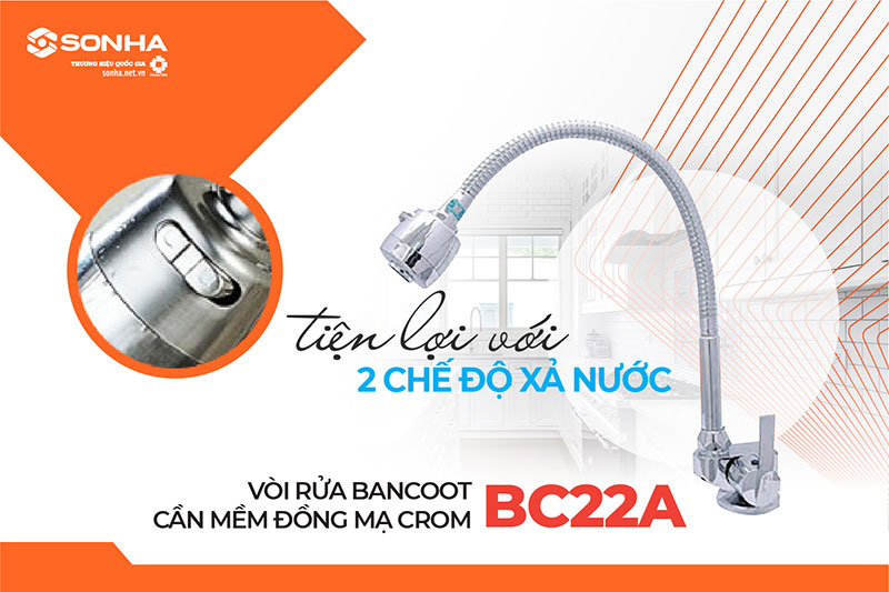 Vòi Bancoot BC22A 2 chế độ nước