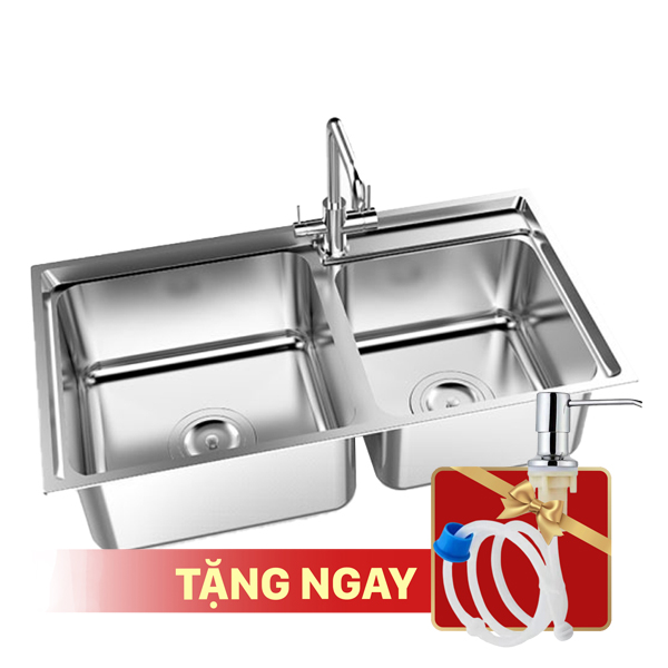 Chậu Rửa Cao Cấp Sơn Hà S80 Inox 304 (800x440x220 mm)