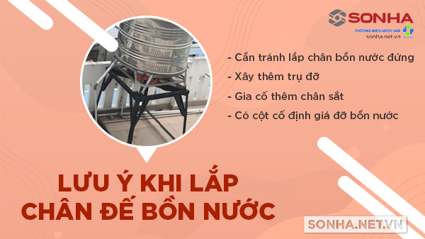 Lưu ý khi lắp chân đế bồn nước