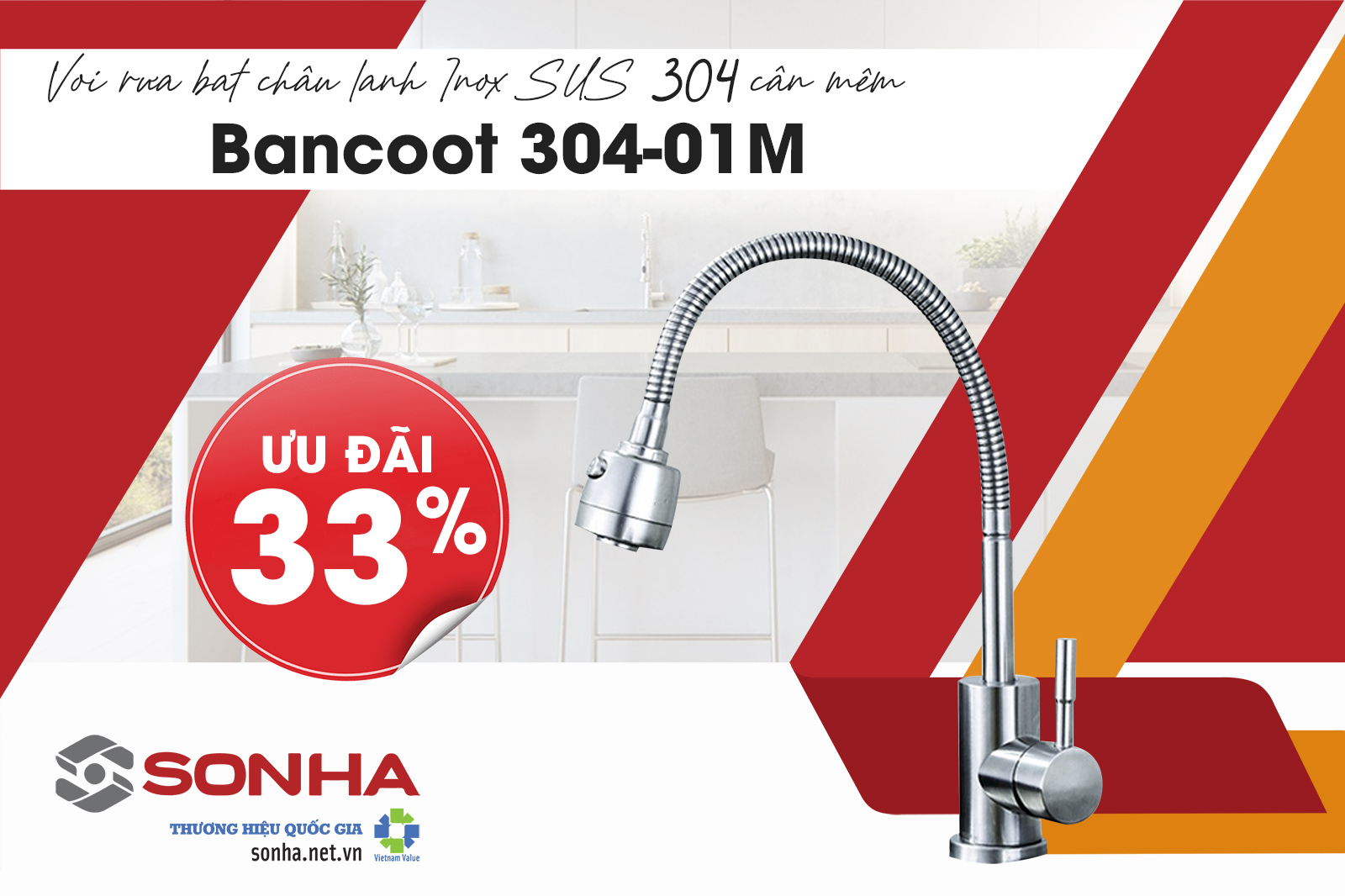 Tham khảo vòi rửa bát Bancoot 304-01M