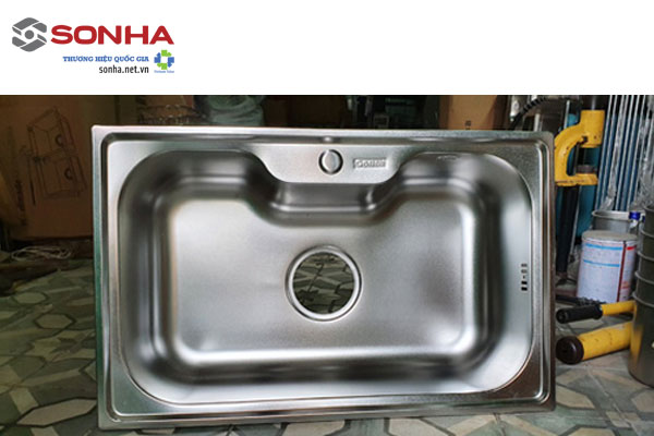 Hình ảnh thực tế chậu rửa bát inox Gorlde GD 027