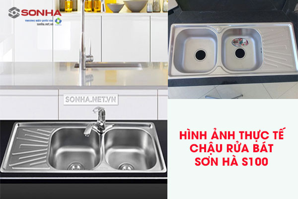 Hình ảnh thực tế chậu rửa bát Sơn Hà S100