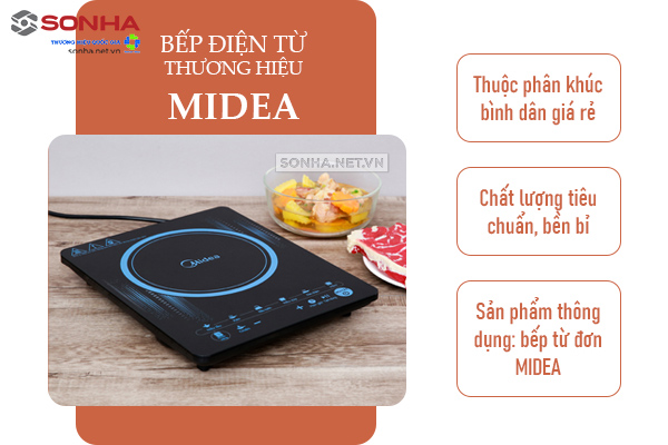 Bếp điện từ hãng Midea