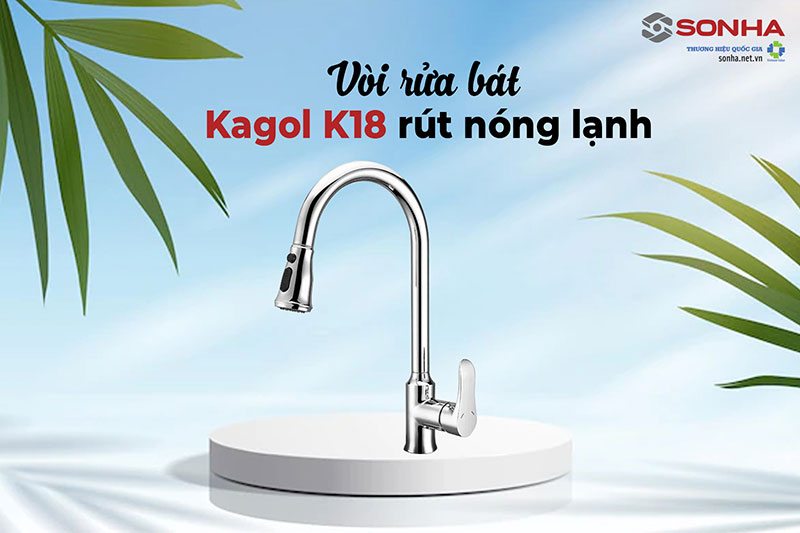 Lắp vòi Kagol K18 cùng chậu Nanosi NS-8245C