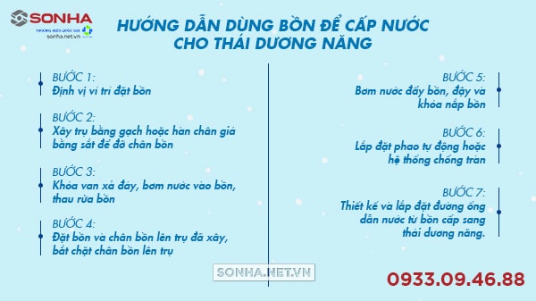 Hướng dẫn lắp đặt bồn để cấp nước