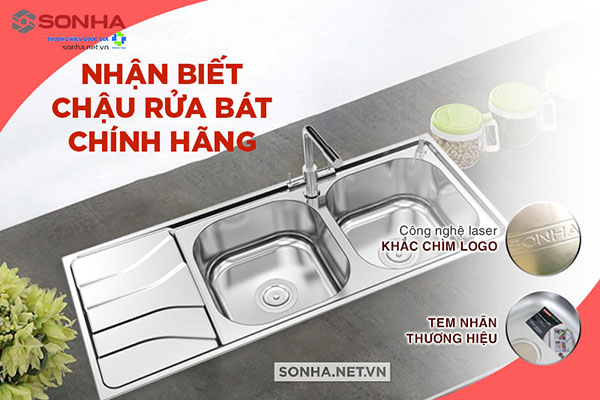 3 cách để nhận biết chậu rửa bát inox Sơn Hà S100 Plus chính hãng