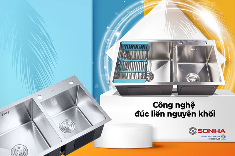 Công nghệ đúc liền khối chậu Nanosi Ns-7843L